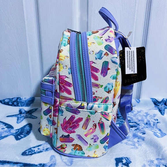 NWT 🔮 Loungefly Disney Crystal Sidekicks All Over Print Backpack - Picture 5 of 7